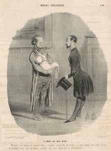 The Husband of the Bluestocking... by Honoré Daumier