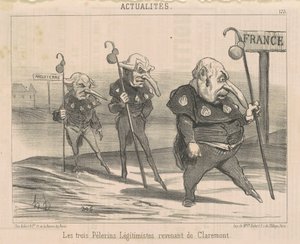 The Three Legitimists... Returning from Claremont by Honoré Daumier