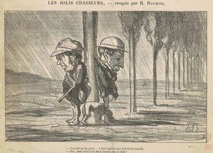 The Pretty Hunters by Honoré Daumier
