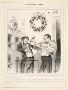 The Musicians of Paris: Ton, ton, ton by Honoré Daumier
