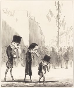 The Three Little Saints by Honoré Daumier