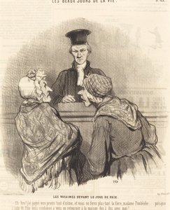 The Neighbors before the Justice of the Peace by Honoré Daumier