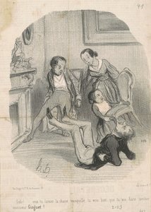 Lolo!... Will You Leave the Chair Alone... by Honoré Daumier