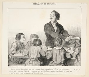 Monsieur Adolphe Chamouillard, You Will Show Yourself. #10 of Professors and Louts by Honoré Daumier