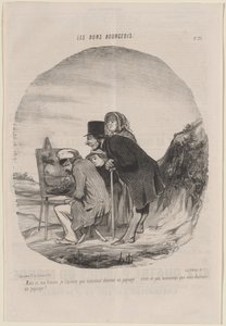 Man Drawing a Landscape