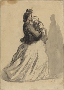 Mother and Baby by Honoré Daumier