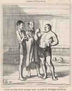 Not Going to the Cold Baths by Honoré Daumier