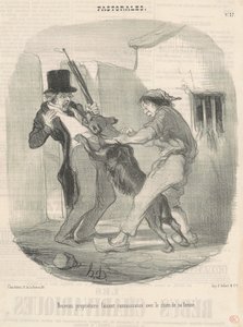 New Owner Getting Acquainted with the Dog by Honoré Daumier