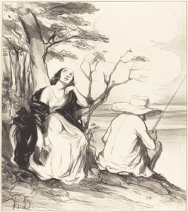 Oh Pain!... To Have Dreamed... A Husband... by Honoré Daumier