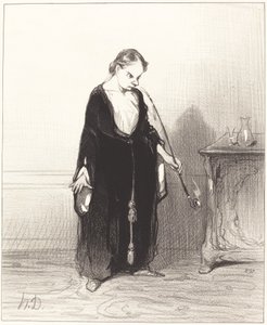 Oh pleasure of opium that you take from me!... by Honoré Daumier