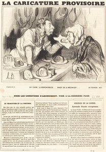 One Sniffs the Merchandise... Before Mechanizing It!... by Honoré Daumier
