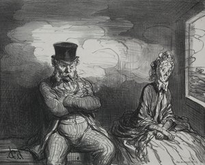 On the Train: A Pleasant Companion, 1862 by Honoré Daumier