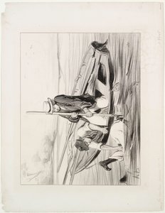 Parisian Boatmen, plate 14: Man Overboard by Honoré Daumier