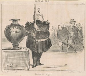Keep Your Distance! by Honoré Daumier