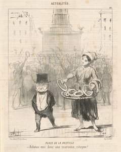 Place de la Bastille by Honoré Daumier