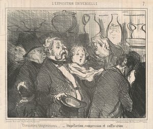 First Impressions... Astonishment... by Honoré Daumier