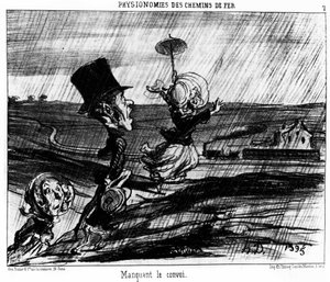 Railway physiognomies. Missing the convoy (series of cartoons on the railways)