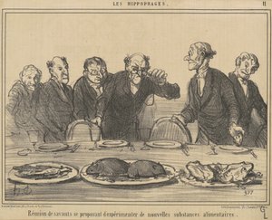 Meeting of Scholars Proposing... by Honoré Daumier