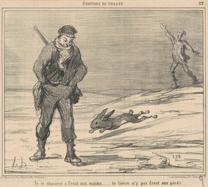 If the Hunter is Cold... the Hare is Not Cold... by Honoré Daumier