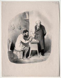 The Artists, plate 2: You must model me in this manner one day by Honoré Daumier
