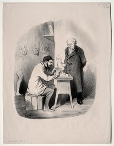 The Artists, Plate 2: You Must Model Me in This Manner One Day by Honoré Daumier