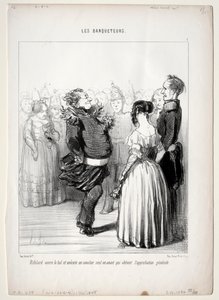 The Banqueters, plate 5: Rifolard opens the ball by Honoré Daumier