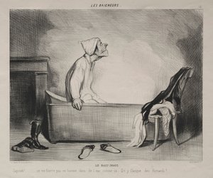 The Bathers, Plate 12: The Hot Bath by Honoré Daumier