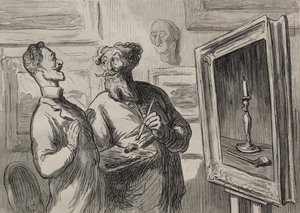 The Painters: A Realist Always Finds Another Realist to Admire Him by Honoré Daumier
