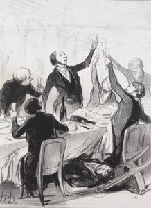 The Philanthropists of the Day, plate 8: A 43rd Toast to the Temperance Society, 1844 by Honoré Daumier