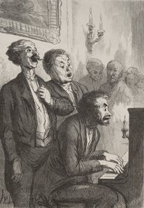 The Singers in the Salon by Honoré Daumier