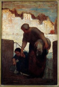 The Laundry Machine by Honoré Daumier