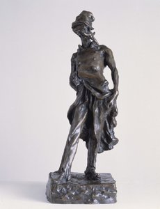 The ratapoil, a political cartoonist representing the gravedigger of the Republic. Bronze sculpture with sand by Honore Daumier by Honoré Daumier