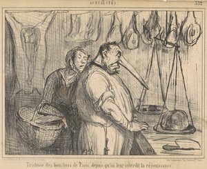 Sadness of the Butchers of Paris by Honoré Daumier