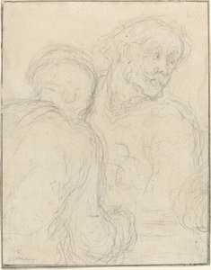 Two Men by Honoré Daumier