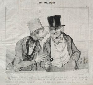 Types Parisiens, plate 26: Yes, Sir, your respectable air encourages me...
