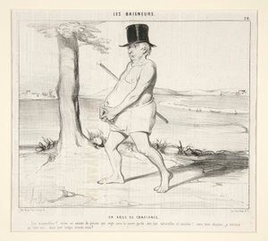 Un Abus de Confiance. Les Miserables!! Voler un Avocat de Prison qui Nage sous la Sauve-Garde des Lois Naturelles et Sociales! by Honoré Daumier