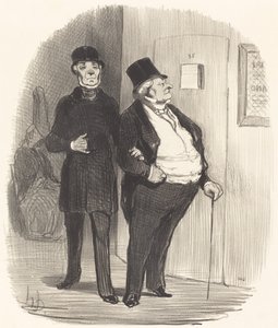 A Day of Benefit Performance by Honoré Daumier