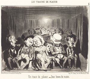 A Pleasure Train by Honoré Daumier