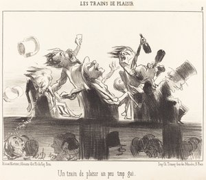 A Pleasure Train a Little Too Merry by Honoré Daumier