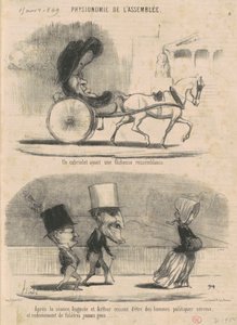 A Cabriolet Bearing an Unfortunate Resemblance... by Honoré Daumier
