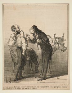 One Moment, Doctor, Your Cow... by Honoré Daumier