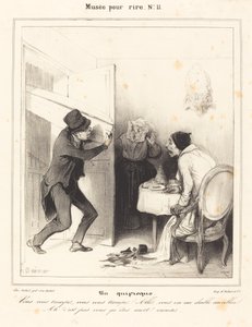 A Misunderstanding - You are mistaken... go... to hell... by Honoré Daumier