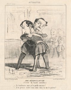 A Reconciliation, Scene of High Comedy by Honoré Daumier