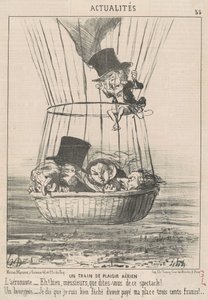 An Aerial Pleasure Train by Honoré Daumier