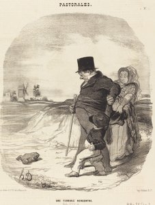 A Terrible Encounter by Honoré Daumier