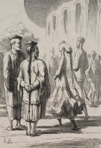 Who Are the Real Chinese? by Honoré Daumier
