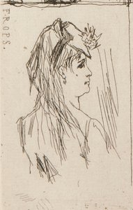 Head of an Old Man by Daumier; Chez Charles Beriot by Taiee; Head of a young woman by Rops; River landscape by Harpignies; Profile of a young woman
