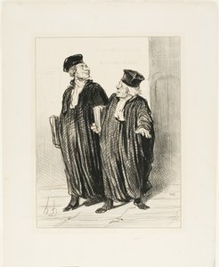 Finally We Obtained the Division of Property Between Husband and Wife... About Time, There Was No More Money Left to Divide, plate 3 from Les Avocats Et Les Plaideurs