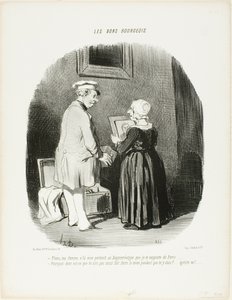 "- Here, my wife, is my daguerreotype portrait which I brought back for you from Paris... - Why didn