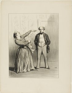 Husbands are really not what a vain people likes to believe!, plate 3 from Les Divorceuses by Honoré Victorin Daumier